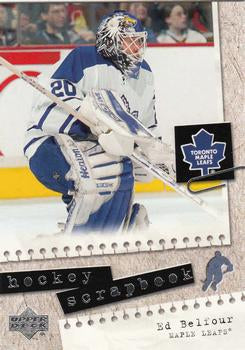 #HS25 Ed Belfour - Toronto Maple Leafs - 2005-06 Upper Deck - Hockey Scrapbook