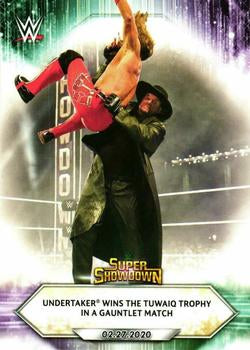#25 Undertaker Wins the Tuwaiq Trophy in a Gauntlet Match - 2021 Topps WWE Wrestling