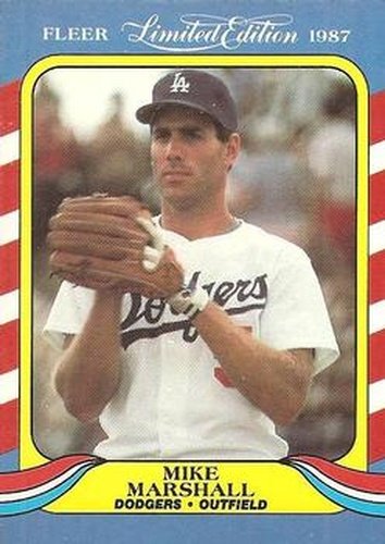 #25 Mike Marshall - Los Angeles Dodgers - 1987 Fleer Limited Edition Baseball