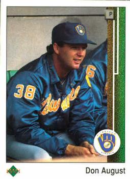 #325 Don August - Milwaukee Brewers - 1989 Upper Deck Baseball