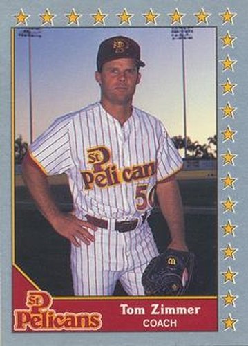 #25 Tom Zimmer - St. Petersburg Pelicans - 1990 Pacific Senior League Baseball