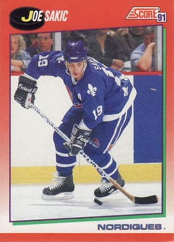 #25 Joe Sakic - Quebec Nordiques - 1991-92 Score Canadian Hockey