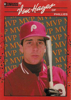 #BC-25 Von Hayes - Philadelphia Phillies - 1990 Donruss Baseball - Bonus MVP's