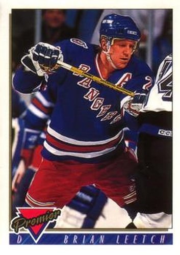 #25 Brian Leetch - New York Rangers - 1993-94 O-Pee-Chee Premier Hockey
