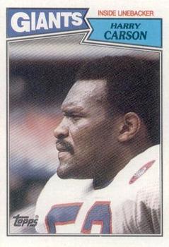 #25 Harry Carson - New York Giants - 1987 Topps Football