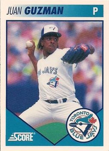 #25 Juan Guzman - Toronto Blue Jays - 1991 Score Toronto Blue Jays Baseball