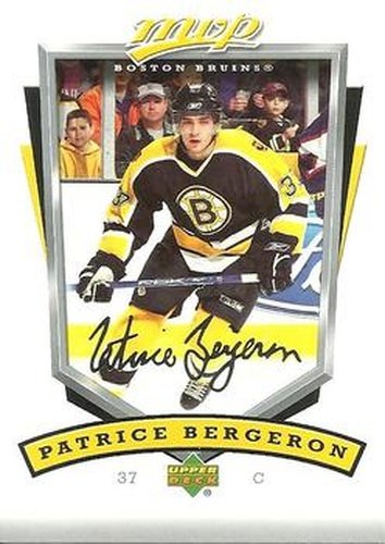 #25 Patrice Bergeron - Boston Bruins - 2006-07 Upper Deck MVP Hockey