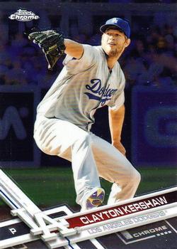 #25 Clayton Kershaw - Los Angeles Dodgers - 2017 Topps Chrome Baseball
