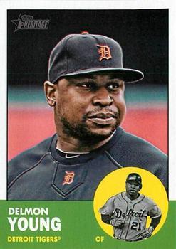 #25 Delmon Young - Detroit Tigers - 2012 Topps Heritage Baseball