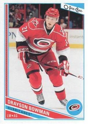 #25 Drayson Bowman - Carolina Hurricanes - 2013-14 O-Pee-Chee Hockey