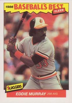 #25 Eddie Murray - Baltimore Orioles - 1986 Fleer Baseball's Best Sluggers vs. Pitchers Baseball
