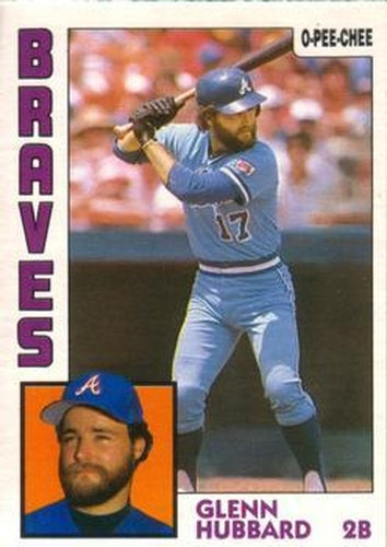 #25 Glenn Hubbard - Atlanta Braves - 1984 O-Pee-Chee Baseball