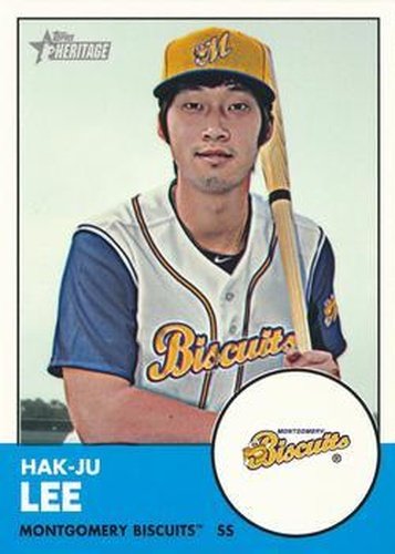 #25 Hak-Ju Lee - Montgomery Biscuits - 2012 Topps Heritage Minor League Baseball