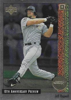#25 Jeff Bagwell - Houston Astros - 1998 Upper Deck - 10th Anniversary Preview Baseball