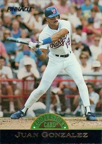#25 Juan Gonzalez - Texas Rangers - 1993 Pinnacle Cooperstown Baseball