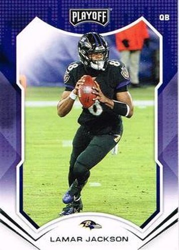 #25 Lamar Jackson - Baltimore Ravens - 2021 Panini Playoff Football