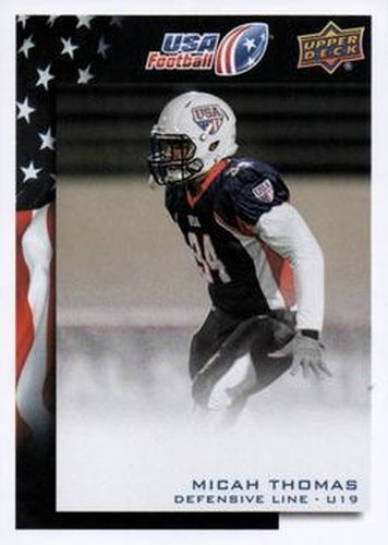 #25 Micah Thomas - USA - 2014 Upper Deck USA Football