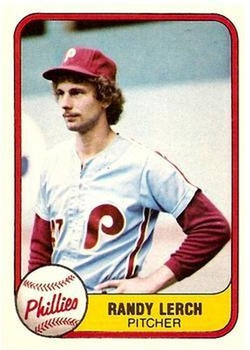 #25 Randy Lerch - Philadelphia Phillies - 1981 Fleer Baseball