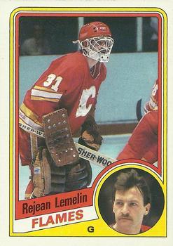 #25 Rejean Lemelin - Calgary Flames - 1984-85 Topps Hockey