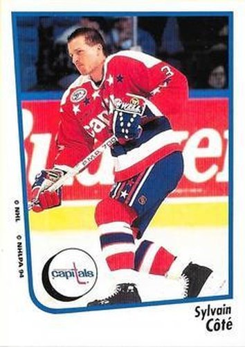 #25 Sylvain Cote - Washington Capitals - 1994-95 Panini Hockey Stickers