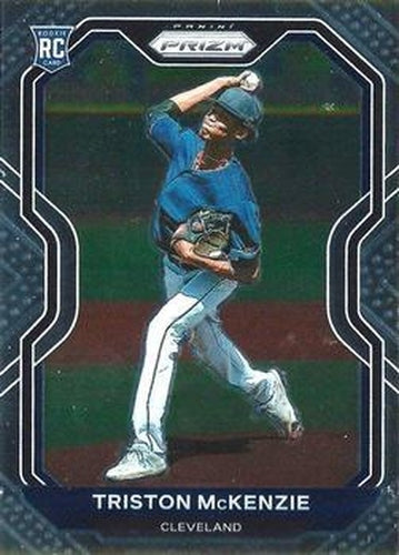 #25 Triston McKenzie - Cleveland Indians - 2021 Panini Prizm Baseball