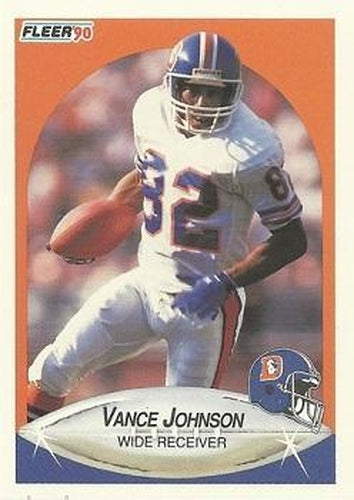 #25 Vance Johnson - Denver Broncos - 1990 Fleer Football