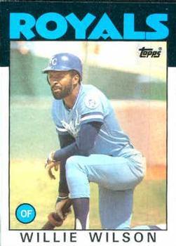 #25 Willie Wilson - Kansas City Royals - 1986 Topps Baseball