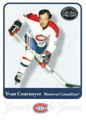 #25 Yvan Cournoyer - Montreal Canadiens - 2001-02 Fleer Greats of the Game Hockey