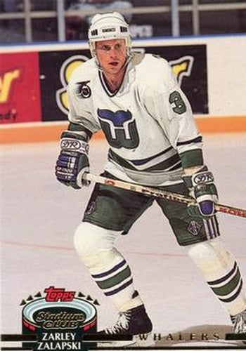 #25 Zarley Zalapski - Hartford Whalers - 1992-93 Stadium Club Hockey
