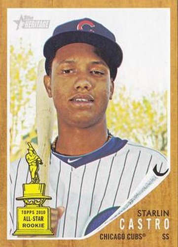 #25 Starlin Castro - Chicago Cubs - 2011 Topps Heritage Baseball
