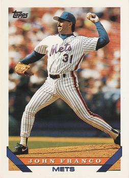 #25 John Franco - New York Mets - 1993 Topps Baseball