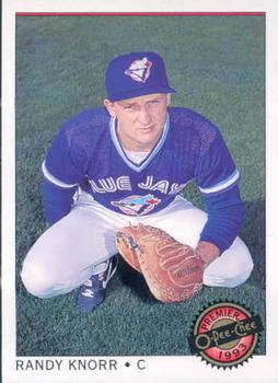 #25 Randy Knorr - Toronto Blue Jays - 1993 O-Pee-Chee Premier Baseball