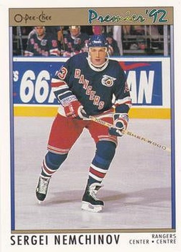 #25 Sergei Nemchinov - New York Rangers - 1991-92 O-Pee-Chee Premier Hockey