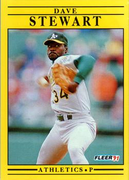 #25 Dave Stewart - Oakland Athletics - 1991 Fleer Baseball