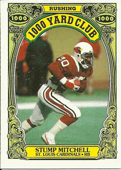 #25 Stump Mitchell - St. Louis Cardinals - 1986 Topps Football - 1000 Yard Club