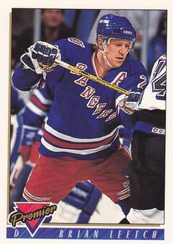#25 Brian Leetch - New York Rangers - 1993-94 Topps Premier Hockey