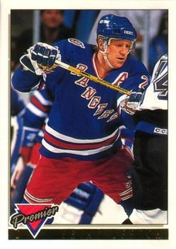 #25 Brian Leetch - New York Rangers - 1993-94 O-Pee-Chee Premier Hockey - Gold