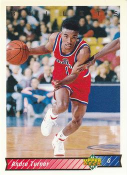 #25 Andre Turner - Washington Bullets - 1992-93 Upper Deck Basketball