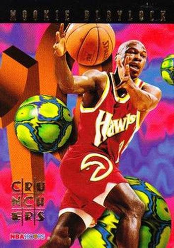 #25 Mookie Blaylock - Atlanta Hawks - 1995-96 Hoops Basketball - Number Crunchers