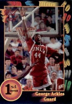 #25 George Ackles - UNLV Runnin' Rebels - 1991-92 Wild Card Basketball