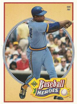 #25 Hank Aaron - Milwaukee Brewers - 1991 Upper Deck Baseball - Baseball Heroes: Hank Aaron