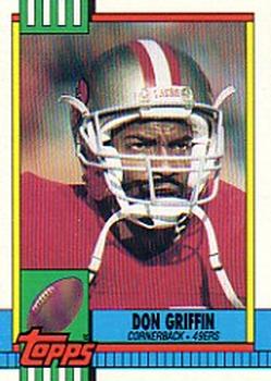 #25 Don Griffin - San Francisco 49ers - 1990 Topps Football