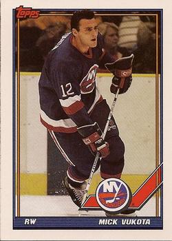 #25 Mick Vukota - New York Islanders - 1991-92 Topps Hockey