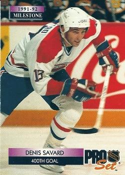 #260 Denis Savard - Montreal Canadiens - 1992-93 Pro Set Hockey