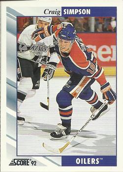 #260 Craig Simpson - Edmonton Oilers - 1992-93 Score USA Hockey