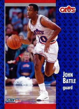 #260 John Battle - Cleveland Cavaliers - 1991-92 Fleer Basketball