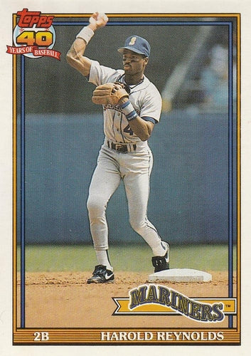 #260 Harold Reynolds - Seattle Mariners - 1991 O-Pee-Chee Baseball