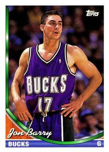 #260 Jon Barry - Milwaukee Bucks - 1993-94 Topps Basketball