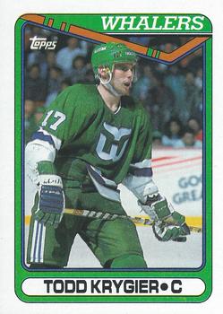 #260 Todd Krygier - Hartford Whalers - 1990-91 Topps Hockey