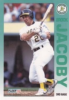 #260 Brook Jacoby - Oakland Athletics - 1992 Fleer Baseball